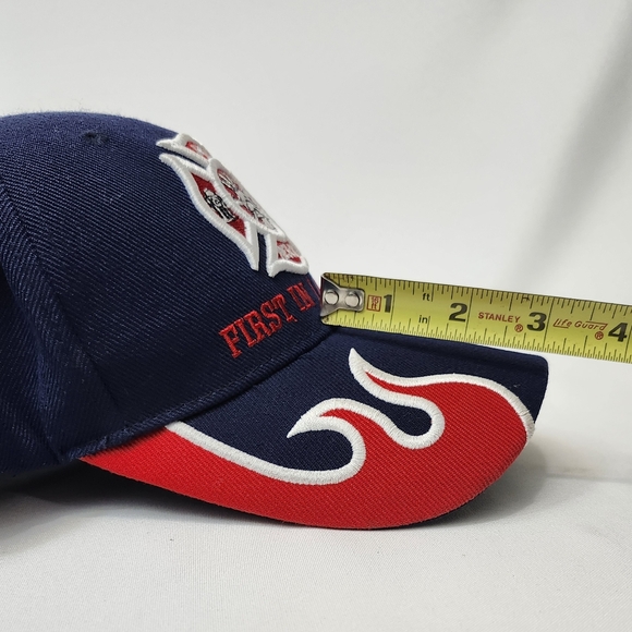 First In Last Out Fire Department Rescue EMS Flame Cap Hat Adult Adjustable - Picture 12 of 12